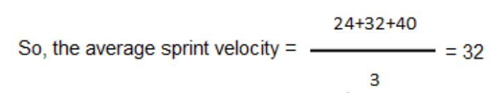 Calculating average sprint velocity